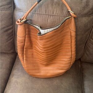 Leather bucket bag
